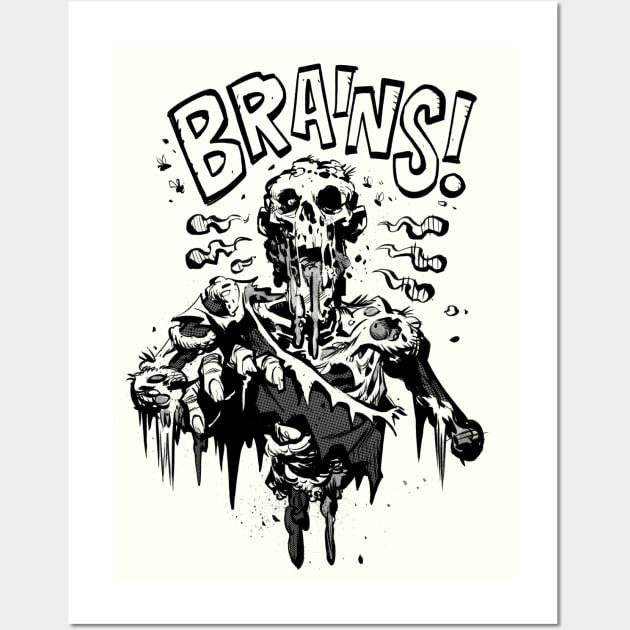 BRAINS! Wall Art by BLITZ CADET 